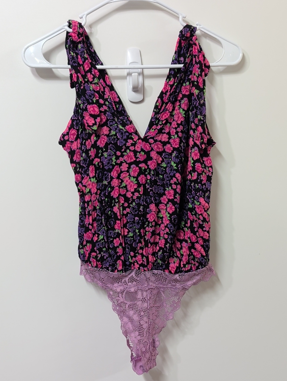 NWOT Intimately Free People Bare It All Floral Lace Bodysuit